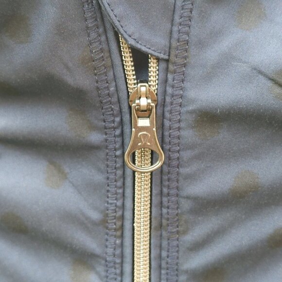 Lululemon Gather And Sprint Jacket Ghost Dot Deep Navy Black / Black Siz… - Picture 10 of 10